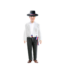 Traje Huaso Blanco Elegante Cn Sombrero Niño Fiestas Patrias