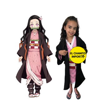 Disfraz Nezuko Kamado  Kimono + Capa Cosplay