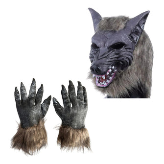 Mascara De Hombre Lobo + Guantes