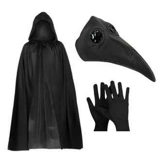 Disfraz Doctor Peste Negra Capa Mascara Guantes Halloween