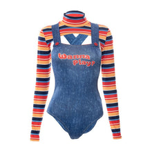 Disfraz De Chucky Sexi Body Para Mujer + Peluca Halloween