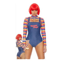 Disfraz De Chucky Sexi Body Para Mujer + Peluca Halloween