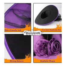 Gorro Sombrero Disfraz Bruja Halloween Flor-pluma Cosplay