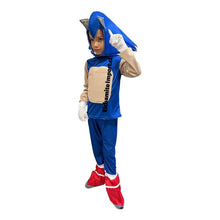 Disfraz Traje Sonic Completo Con Guantes Niños