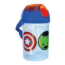 Vaso Niño Marvel Kawaii Con Boton Y Correa