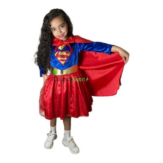 Disfraz Niña Super Girl Chica Liga Justicia Dc Heroina