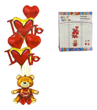 Pack Globos Figura Oso Teddy 60cm Decoración Amor