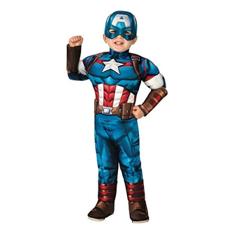 Disfraz Capitan America Marvel Niño Con Musculos